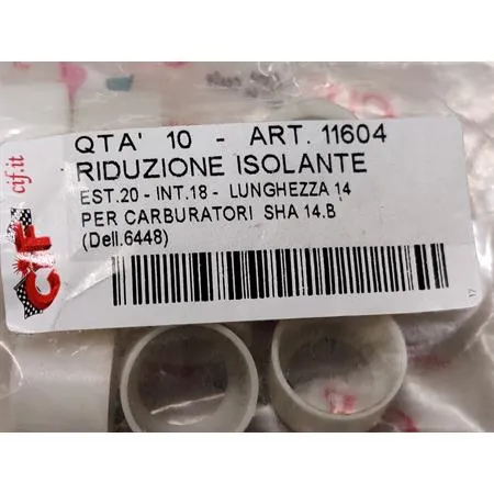 11604 Riduzione attacco carburatore diametro esterno 20-interno 18-lu (CIF)