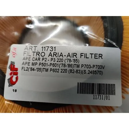 11731 Filtro aria cif in cartuccia di carta per Piaggio Ape car p2-p3-mp p501-p601-tm p703 - sim.248570