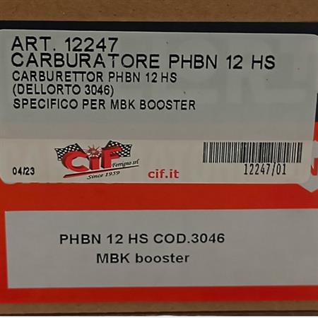 Carburatore PHBN12 (CIF), ricambio 12247