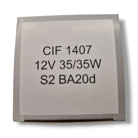 1407 Lampadina biluce CIF BA20D 12V-35/35W biluce abbagliante e anabbagliante con vetro trasparente