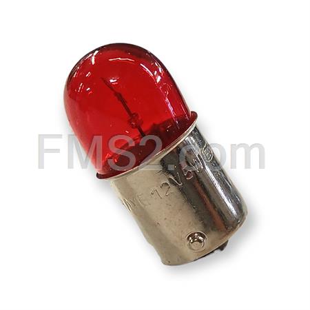 Lampadina CIF 12 Volt 5 Watt BA15S, palloncino, colore rosso, ricambio 1418-RED