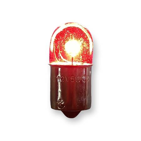 Lampadina CIF 12 Volt 5 Watt BA15S, palloncino, colore rosso, ricambio 1418-RED