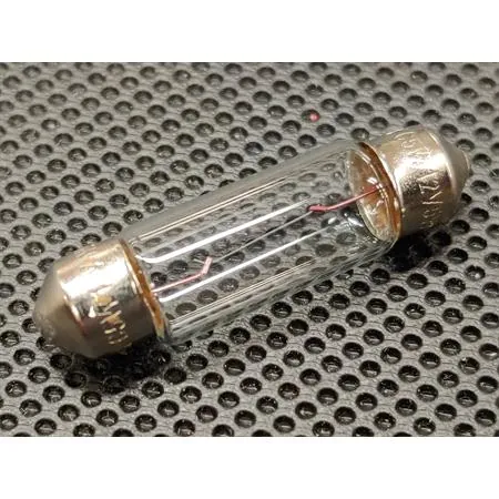 Lampadina a siluro CIF 12 Volt 5 Watt con dimensione 10,5 x 38 mm e vetro trasparente per luce di posizione anteriore o posteriore vespa old model, ricambio 1423