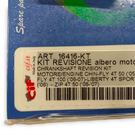 Kit revisione albero motore Piaggio 50 con motore cinese 4 tempi (CIF), ricambio 16416-KT