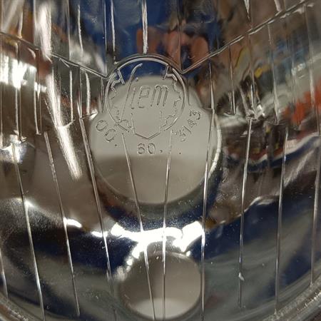 Gruppo ottico fanale anteriore in vetro originale Siem per Piaggio vespa 125 e 150 prodotte dal 1959 al 1965 e vespa GS 150 e vespa GL 150 pro, ricambio 1706-OR