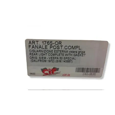 Fanale posteriore originale siem completo, ricambio 1765-OR