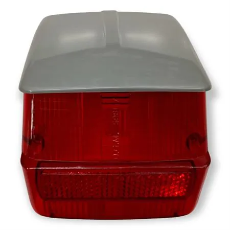 Corpo luminoso gemma fanale posteriore originale SIEM completa di visiera grigia per Piaggio Vespa 125 GTR, TS, Sprint veloce, Rally 180 e 200 cc, ricambio 1798-OR