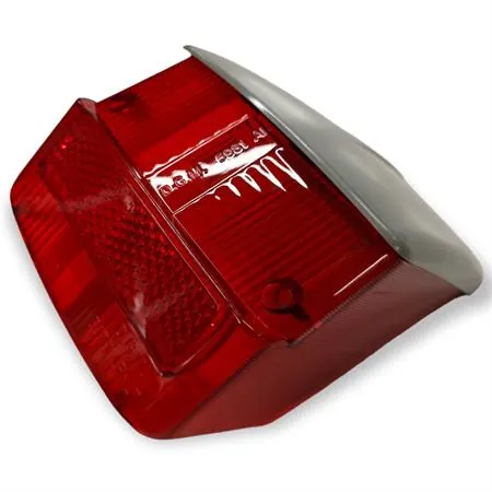 Corpo luminoso gemma fanale posteriore originale SIEM completa di visiera grigia per Piaggio Vespa 125 GTR, TS, Sprint veloce, Rally 180 e 200 cc, ricambio 1798-OR