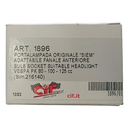 Portalampada fanale anteriore originale SIEM per fanale codice 1713-OR per piaggio Vespa PK125 e PK125S, ricambio 1896