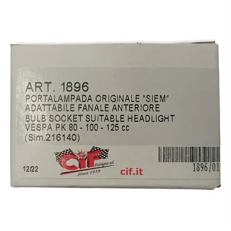 1896 Portalampada fanale anteriore originale SIEM per fanale codice 1713-OR per piaggio Vespa PK125 e PK125S