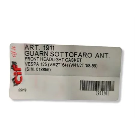 Guarnizione Siem sotto fanale anteriore sul parafango Piaggio vespa 125 cc prodotte dal 1954 al 1959, ricambio 1911