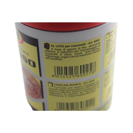 Grasso al litio di colore rosso in barattolo da 250 ml, ricambio 2099