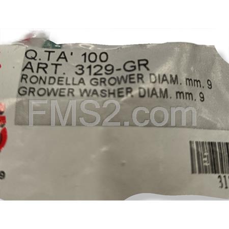 Rondella grower con foro diametro 9 mm, ricambio 3129-GR