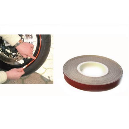 Rotolo adesivo wheel stripe rinfrangente colore rosso senza applicatore per cerchi ruota moto e scooter (CIF), ricambio 3401