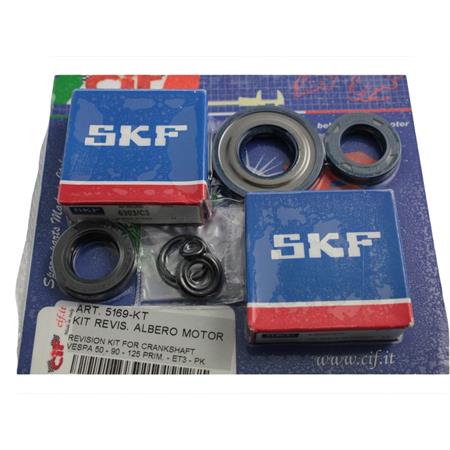 Kit revisione albero motore cif per Piaggio Vespa 50-90-125 Primavera - 125 ET3- 50 PK - 125 PK - con cono da 19mm 20mm, ricambio 5169-KT