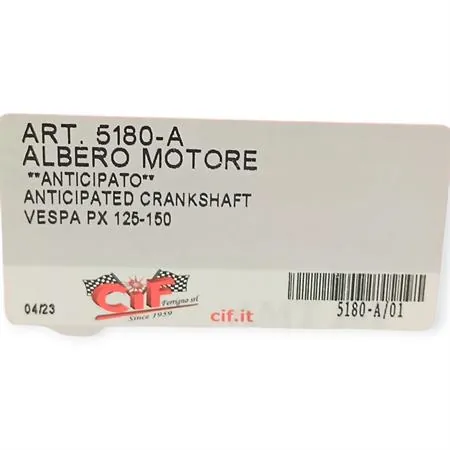 5180-A Albero motore anticipato per Vespa 125 PX (CIF)
