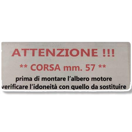 Albero motore corsa 105 mm per Vespa 125, ricambio 5195-105