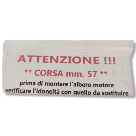 Albero motore mod.orig. Corsa mm.57-lung (CIF), ricambio 5195-110