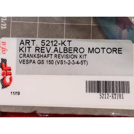 5212-KT Kit revisione albero motore vespa gs 150
