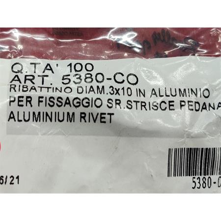 Ribattino in alluminio diametro 3x10 per fissaggi (CIF), ricambio 5380-CO