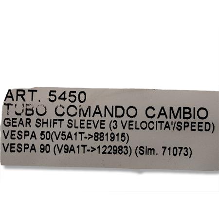 Tubo comando cambio Vespa 50 3 velocita (CIF), ricambio 5450