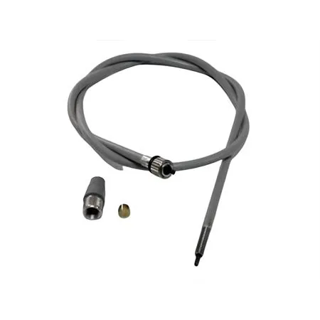Filo e guaina di trasmissione contachilometri completa per Vespa 125 gtr, Super, TS, Rally ruota da 10, con lunghezza totale guaina 1030 - 1070 mm ed attacco filettato