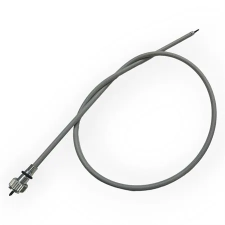 Filo e guaina di trasmissione contachilometri completa per Vespa PX 125, PX 150, PX200E con lunghezza totale guaina 990-1025 mm ed attacco con ghiera filettata