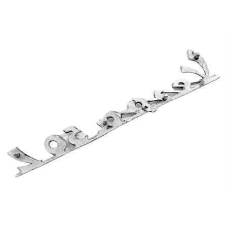 5729 Targhetta scritta posteriore  Vespa 50 L traforata con lunghezza 155 mm originale (CIF)