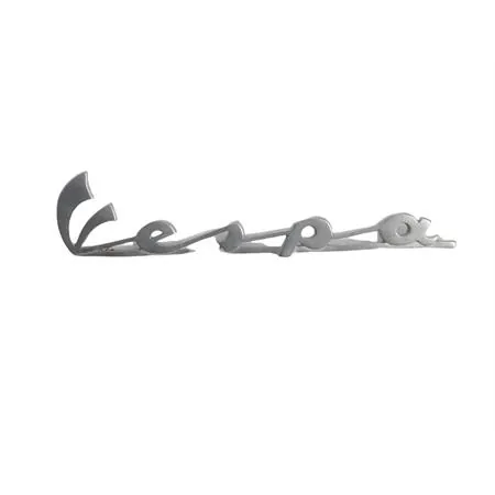 5740-SP Targhetta scritta Vespa anteriore traforata per Vespa 50 Special dal 1969 al 1972 (CIF)