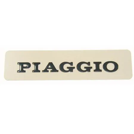 Targhetta adesiva Piaggio in metallo non resinato- sim.182346 (CIF), ricambio 5780