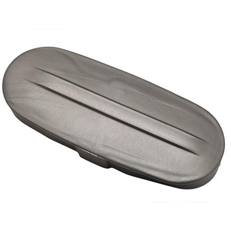 Coperchio in plastica grigio copri braccio oscillante mozzo Piaggio vespa PX 125, 150 e 200 2° serie prodotte dal 1981 con freno a tamburo e asse ruota grande  diametro 22 mm (CIF), ricambio 5879