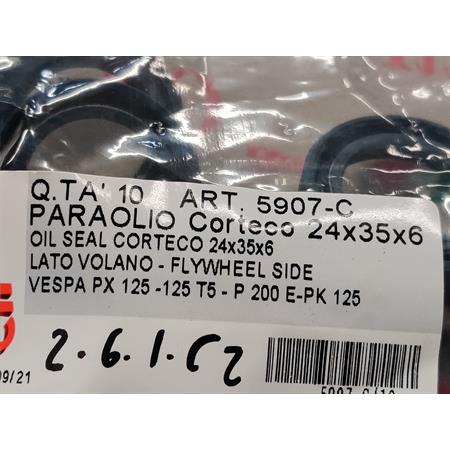 Paraolio 24x35x6r corteco blu lato volano Vespa (CIF), ricambio 5907-C