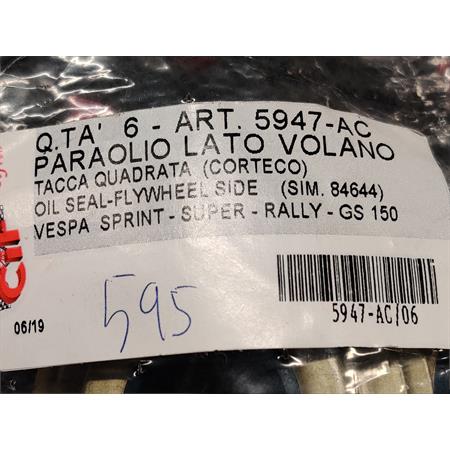 Paraolio 20x40x6fg (corteco) lato volano, ricambio 5947-AC