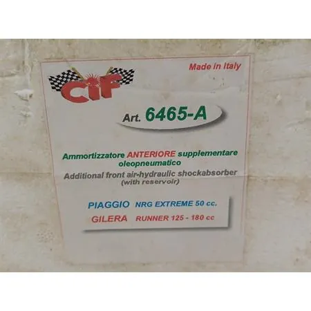 6465-A Ammortizzatore anteriore supplementare oleop.c-serbatoio (CIF)