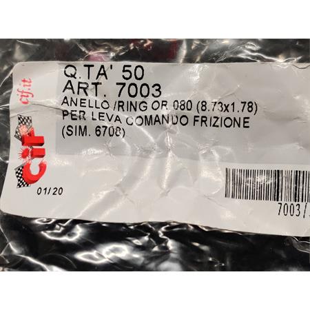 Anello Or 080 Cif con dimensioni 8,73 x 1,78 mm x leva comando frizione Piaggio Vespa 50 special, 125 primavera, 125 et3, PX 125, 150 e 200 cc tutte le versioni e modelli, ricambio 7003