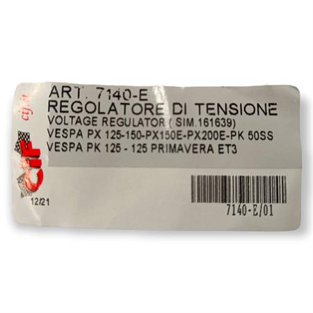 Regolatore di tensione per Vespa PX, Vespa PE, Vespa PK (CIF), ricambio 7140-E