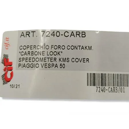 Coperchio foro contachilometri carbon look, ricambio 7240-CARB