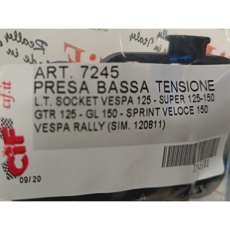 Presa bassa tensione vespa 125 - super 1, ricambio 7245