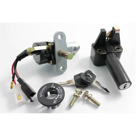 Kit serrature cif composte da blocchetto avviamento e serratura sella per scooter 50 MBK Booster Spirit e Yamaha orginal BW'S, ricambio 7278-K2