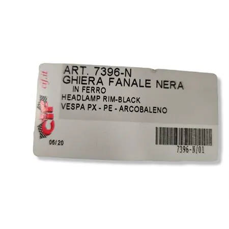 7396-N Ghiera fanale in ferro nera per fanale anteriore
