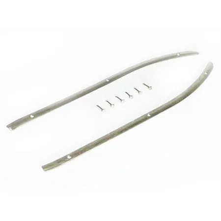 Coppia listelli in acciaio inox per fissaggio  tappetino centrale Piaggio Vespa 125 Primavera e 125 ET3 (CIF), ricambio 7427-LI