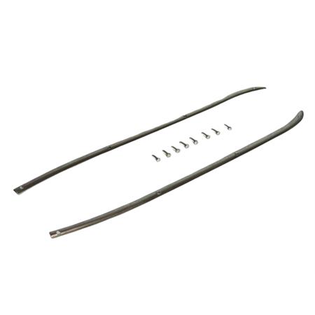 Li-coppia listelli inox + kit viti (Cif) per fissare il  tappetino centrale della Vespa 150 dal 1959 - Vespa 125 dal 1962 - Vespa gs 160 dal 196, ricambio 7429-LI