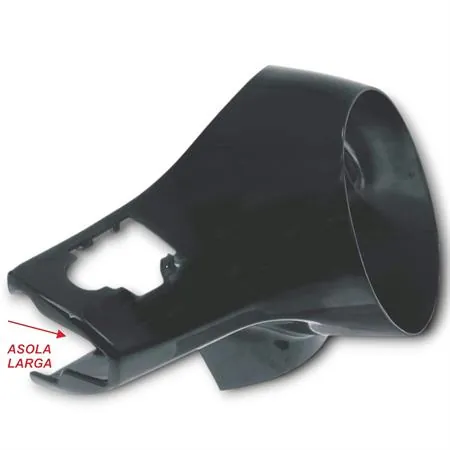 Coperchio copri manubrio e porta fanale anteriore in plastica grezza di colore nero per Piaggio Vespa GTS 125, 250 e 300 cc prodotte dal 2003 fino al 2016, ricambio 8155