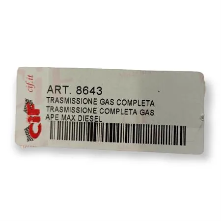 8643 Trasmissione gas completa ape max diesel