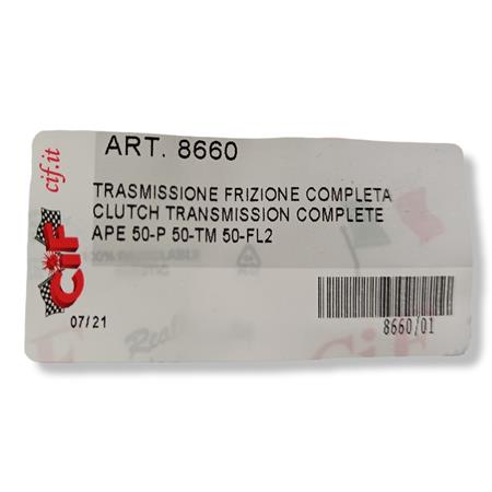 Trasmissione frizione completa Ape 50-p50-tm 50-fl2 (CIF), ricambio 8660