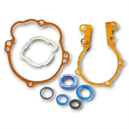 Serie guarnizioni motore con  paraolio motore e mozzo posteriore CIF per revisionare il motore e il mozzo nei ciclomotori Piaggio con variatore Ciao, SI, Bravo, Grillo, SuperBravo, CBA, ricambio 9381-CPV