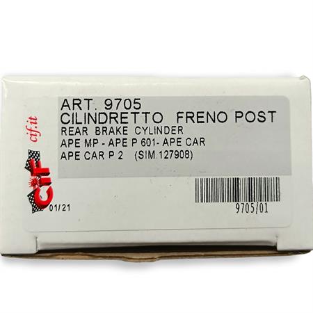 Cilindretto freno posteriore ape mp-car, ricambio 9705