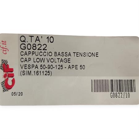 Cappuccio bassa tensione vespa 50-90-125, ricambio G0822