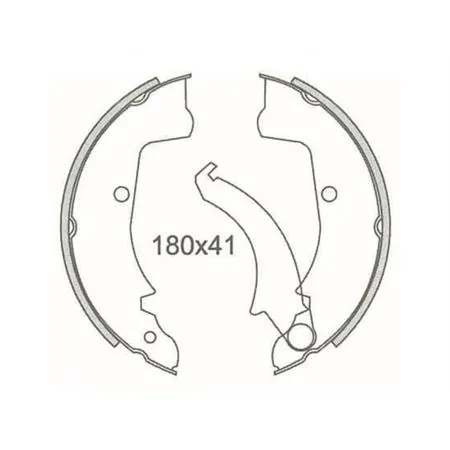 Ganasce freni a tamburo anteriori e posteriori Newfren, per Piaggio Ape Car, ricambio GF0197-98I