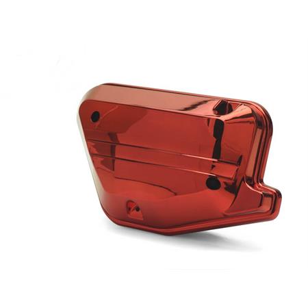 Coperchio scatola filtro aria one italia per Booster- BW'S  di colore rosso cromato, ricambio 77114053